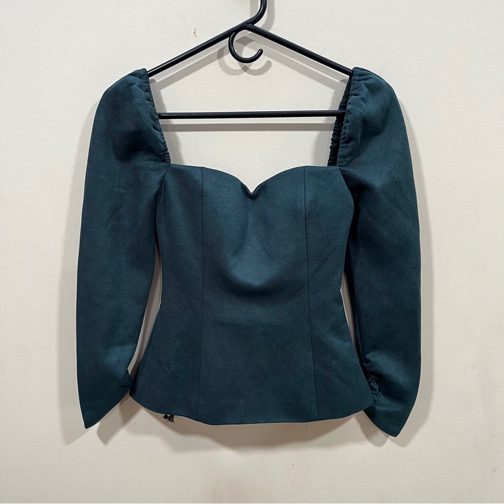 ATOIR  Squeeze Me Top In Green size 2 long sleeve blouse NWOT - Picture 6 of 9
